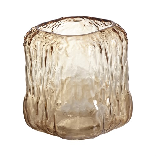 Vase/Lantern Heli 15x17cm brown